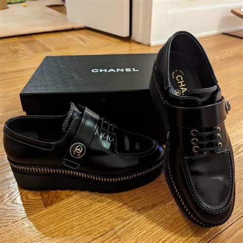 chanel chunky loafers|authentic Chanel loafers.